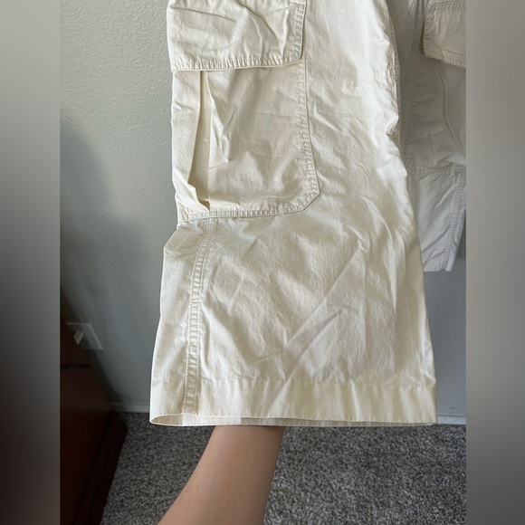 Urban Outfitters BDG Off White Cotton Cargo Pants Wide Leg Women's Size 2 - Picture 7 of 16